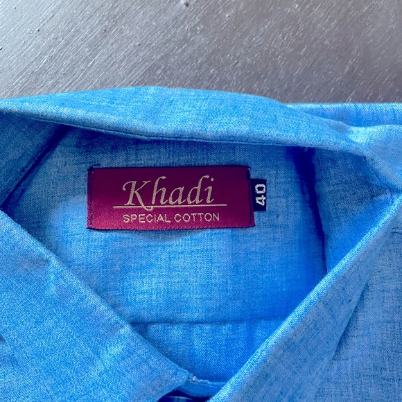 Blue colour cotton shirt new without tag in Size 40 - Picture 3 of 4